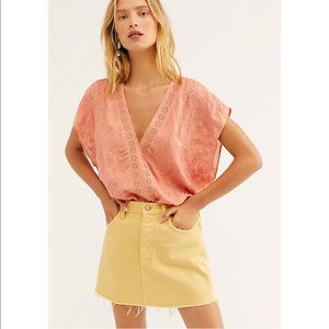 Free People In Your Eyes Floral Embroidery Bodysuit